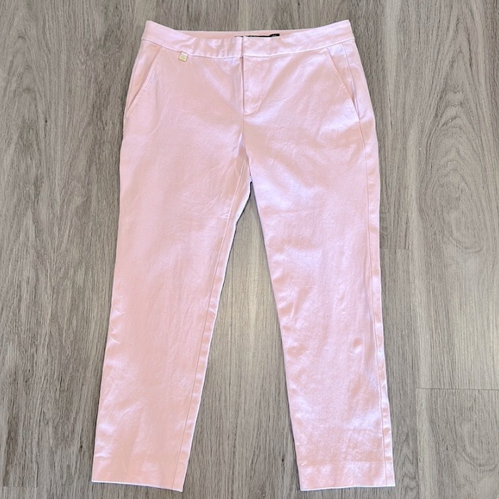 Lauren by Ralph Lauren Skinny Dress Pants in Baby Pink, Size 4 Petite